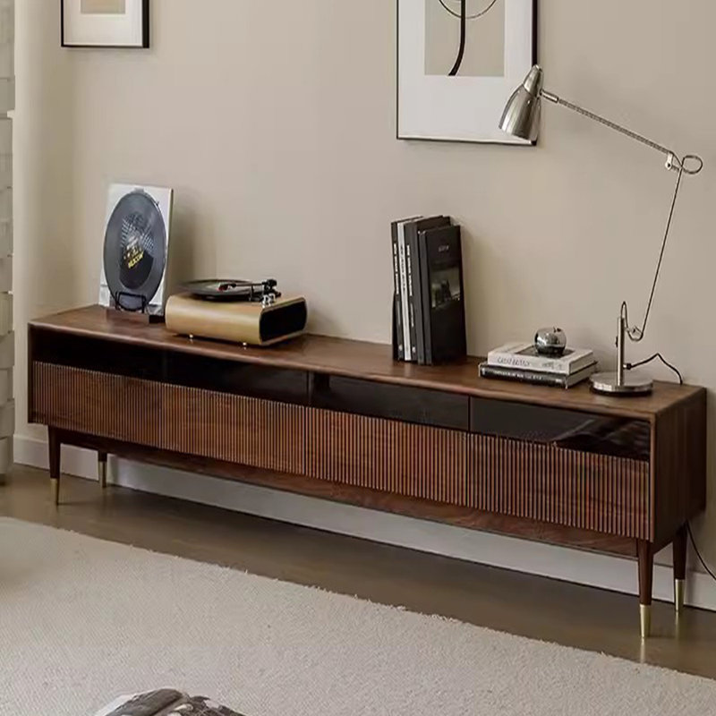Meuble télé moderne et minimaliste avec rangement, H 17,72 po x L 94,49 po x l 15,75 po