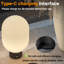 Lampe de table rechargeable moderne sans cordon en verre Opal Modern