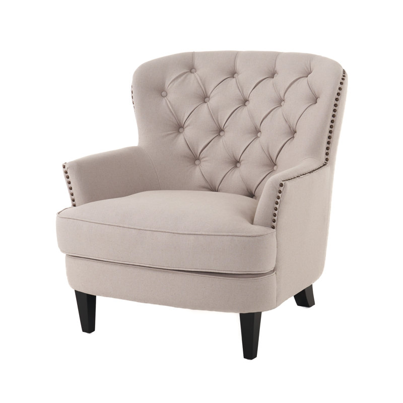 Parmelee Upholstered Accent Chair, Natural Polyester