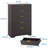 Fluted 5 Drawer Dresser for Bedroom, 47" Tall Modern Chest with Gold Handles for Living Room-37747430
