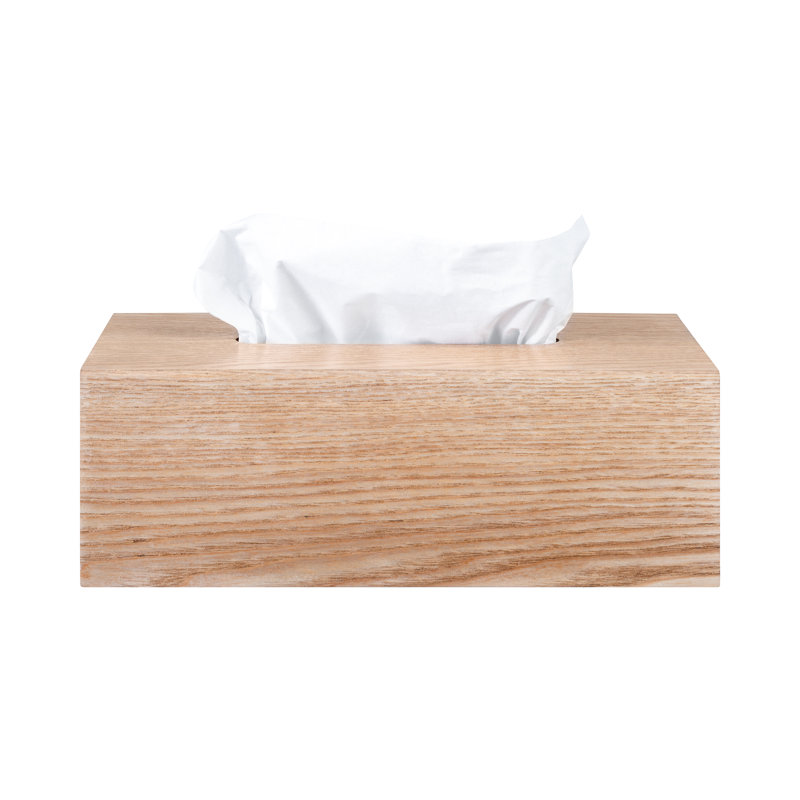 Natural Oak Rectangular Tissue Box Cover