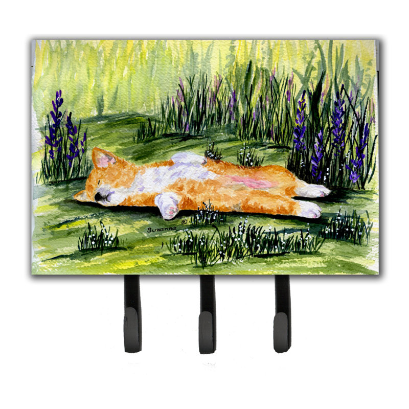 Porte-laisse corgi et crochet à clé