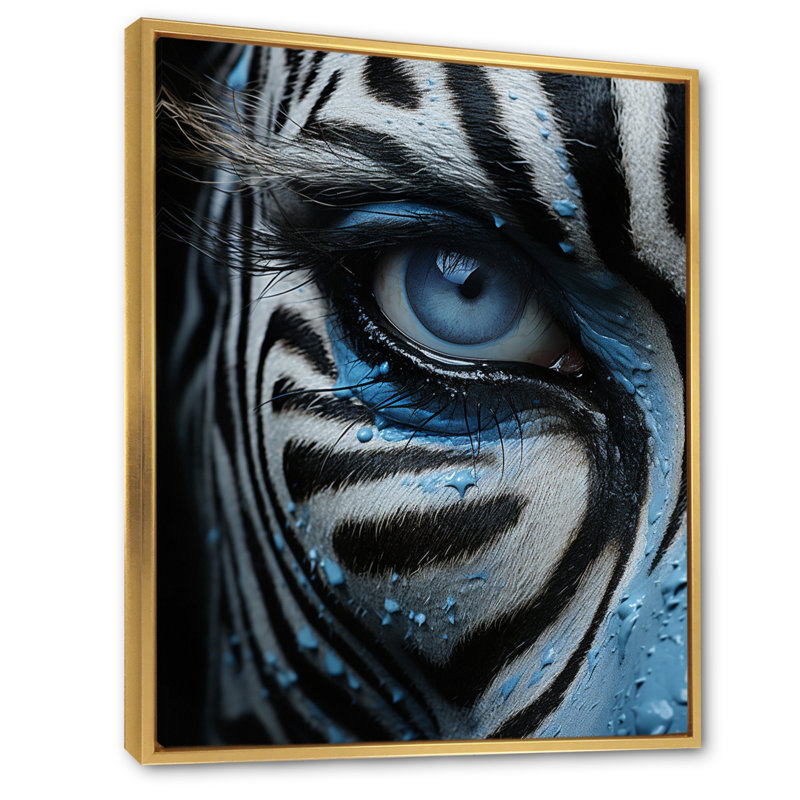 Striking Zebra Patterns II, reproduction d'art sur toile, H 32 po x l 16 po x P 1 po, Or