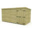 Total Sheds 17ft x 8ft Pent Garden Shed - Double Door - No Windows - Pressure Treated Timber - UK Manufactured