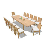 Charleston Outdoor 13 - Piece Teak Dining Set