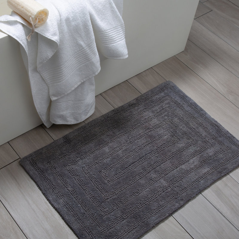 Demanuel Cotton Blend Bath Mat, Gray