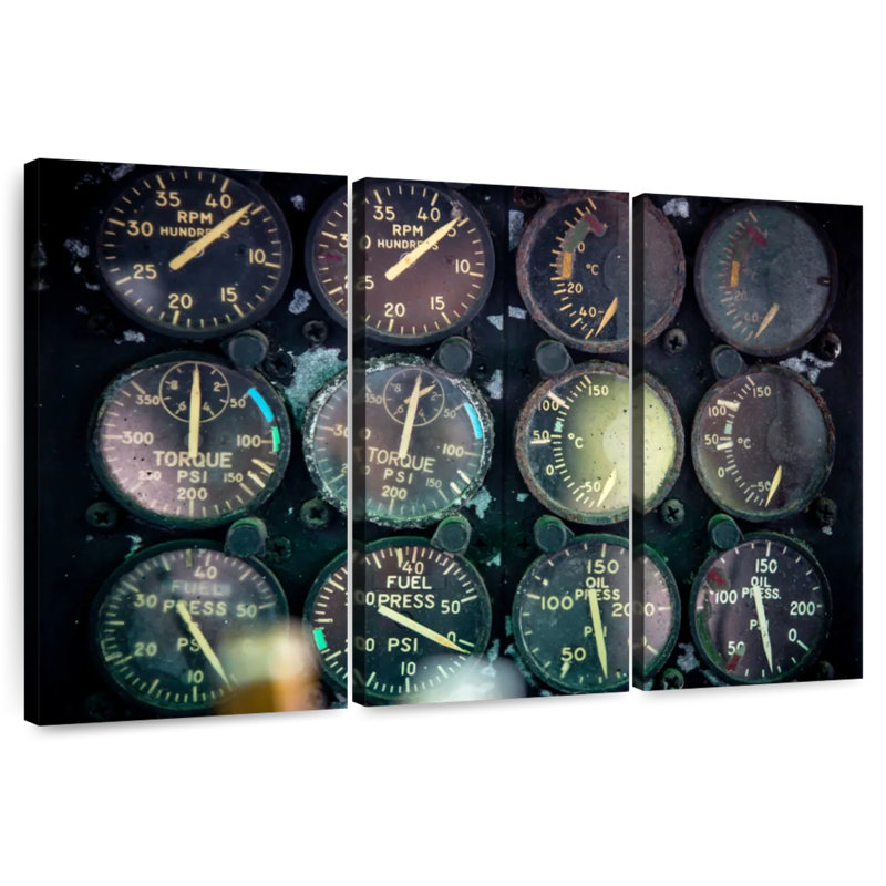 Mehar Airplane Dials, 32" H x 50" W