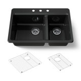 Riverby 33 In. Top-Mount Double-Bowl Kitchen Sink