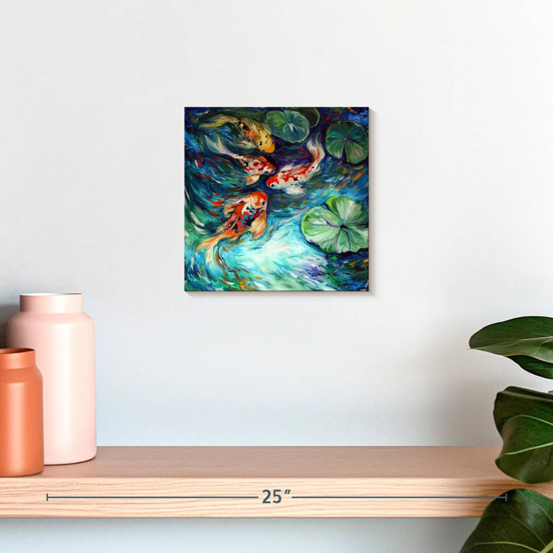Crowle Dancing Colors Koi, H 10 po x l 10 po