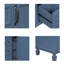 Base de meuble-lavabo simple 35,9 po seulement en bleu