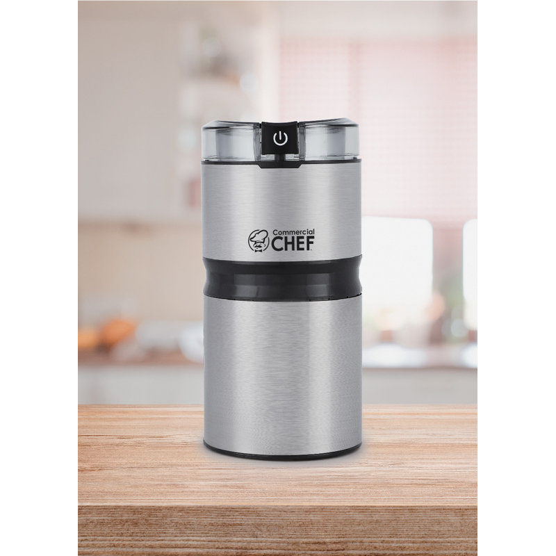 Stainless Steel Electric Coffee and Spice Grinder with Adjustable Grind