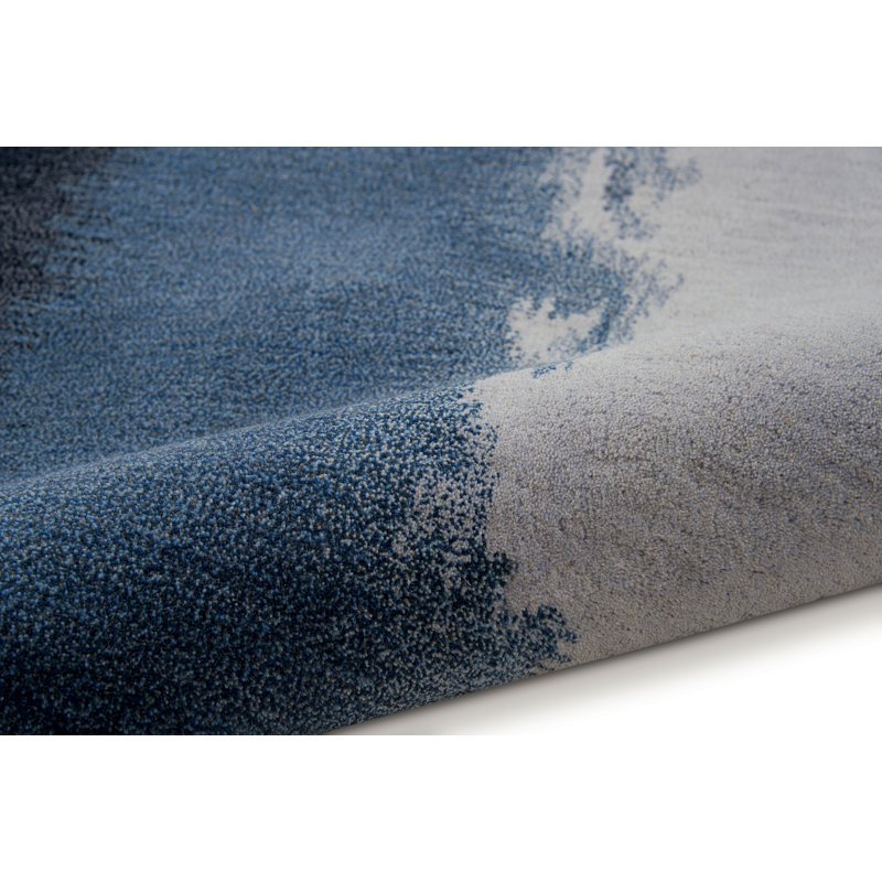 Wool Abstract Area Rug, Rectangle 4' x 6'