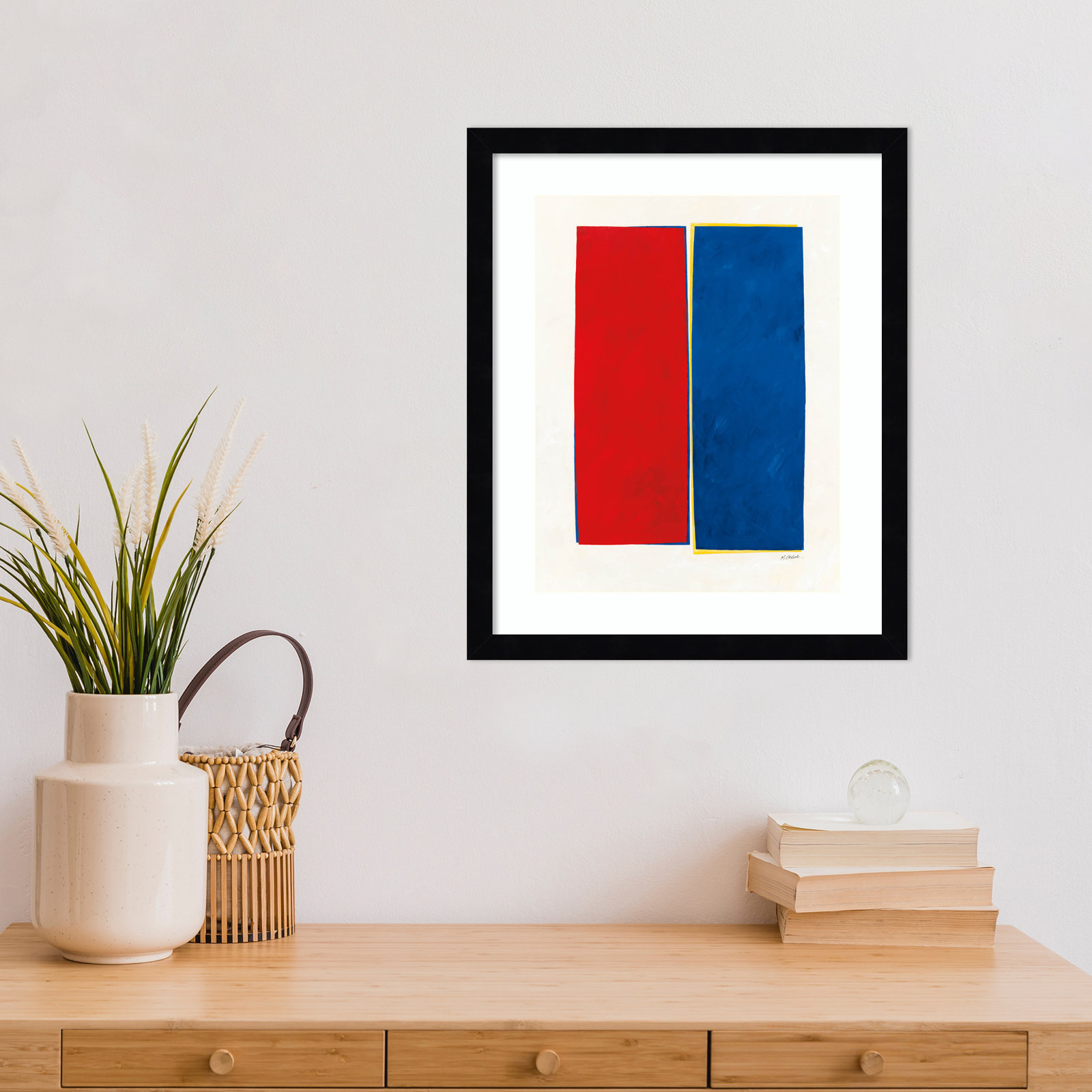 Monolithic II Wood Framed Wall Art Print, 17" H x 14" W, Black Framed