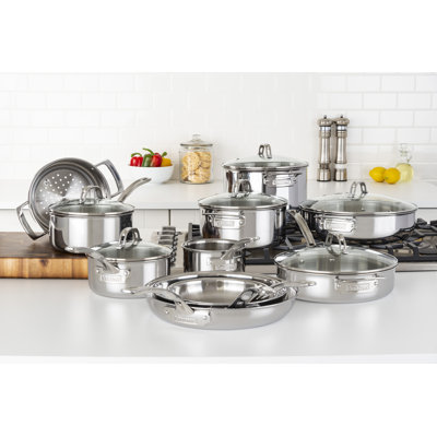 Viking 3-Ply 17 Piece Stainless Steel Cookware Set