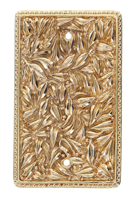 San Michele Blank Wall Plate, Polished Gold