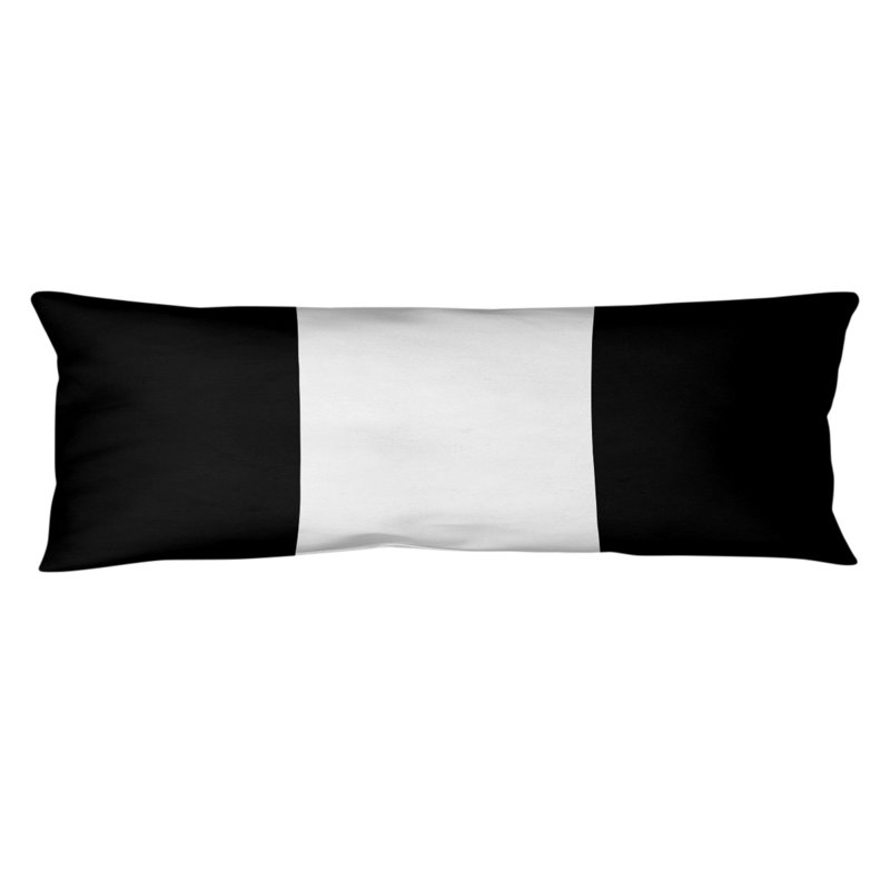 Oreiller pour le corps en polyester / polyester New England, Noir / blanc