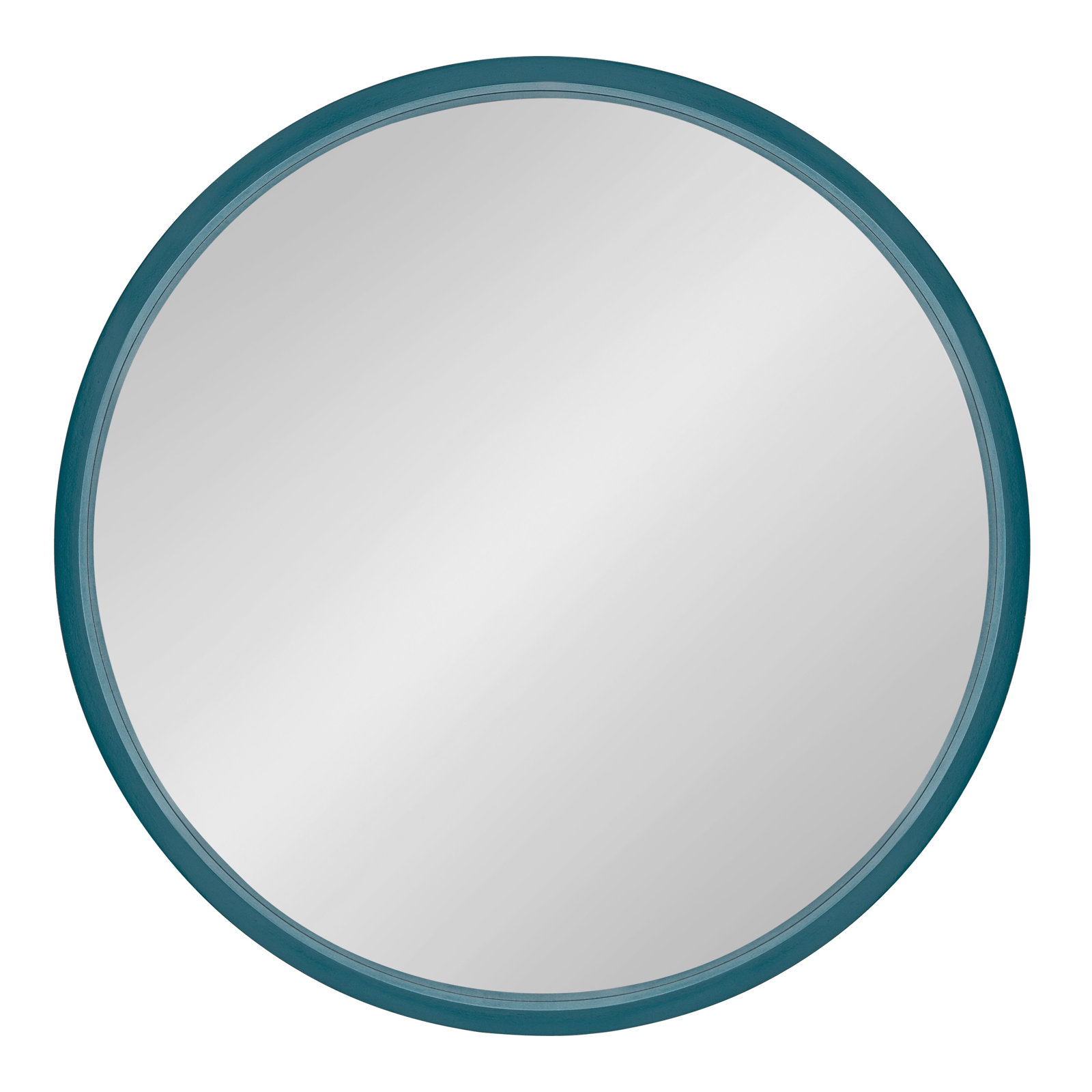 Arranjeet Modern Round Wall Mirror, 25.6" x 25.6", Teal