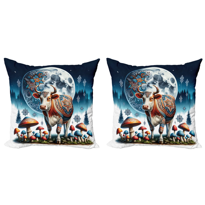 429842_Ambesonne Housse de coussin rustique 2Pack, H 16 po x l 16 po
