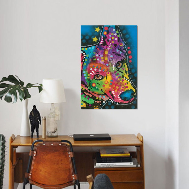«German Shepherd I», impression sur toile, H 26 po x l 18 po x P 1,5 po, Pas de tapis, Toile tendue
