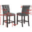Ensemble de deux tabourets de comptoir touffetés-1227589387