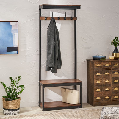 Walter Hall Tree 29.5'' Wide with Bench