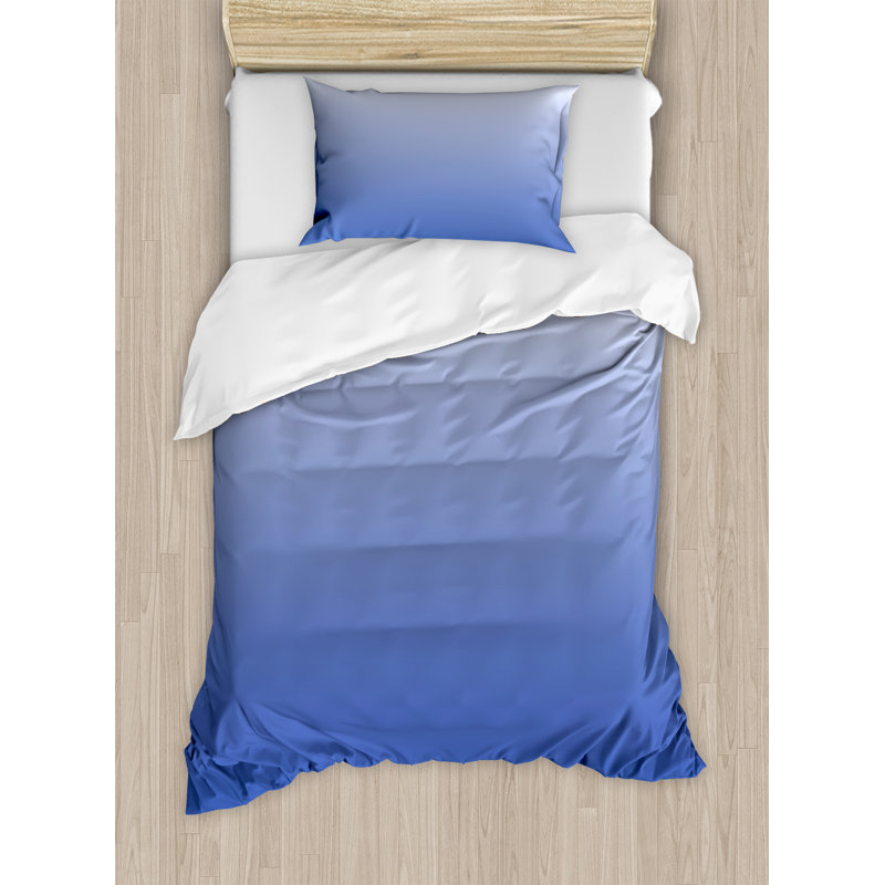 Modern & Contemporary Polyester Paisley Duvet Cover, Twin, Blue