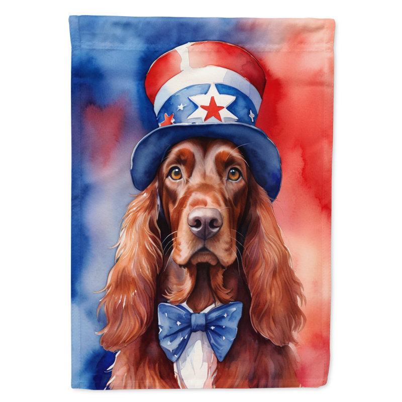 Drapeau patriotique du jardin américain, Setter irlandais