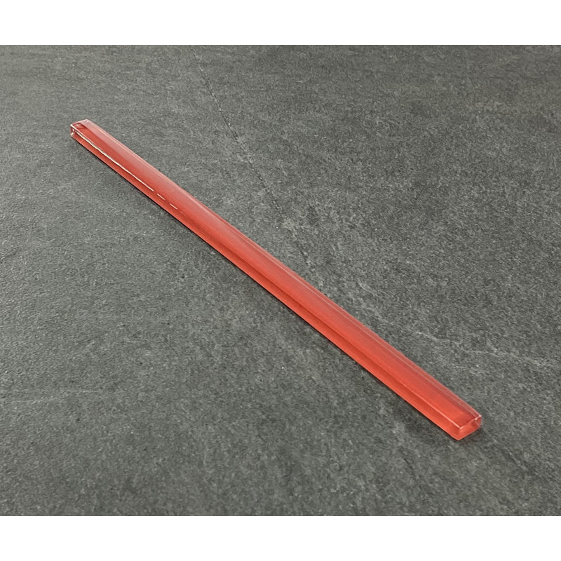11.75'' L x 0.5'' W Glass Tile Trim, Red