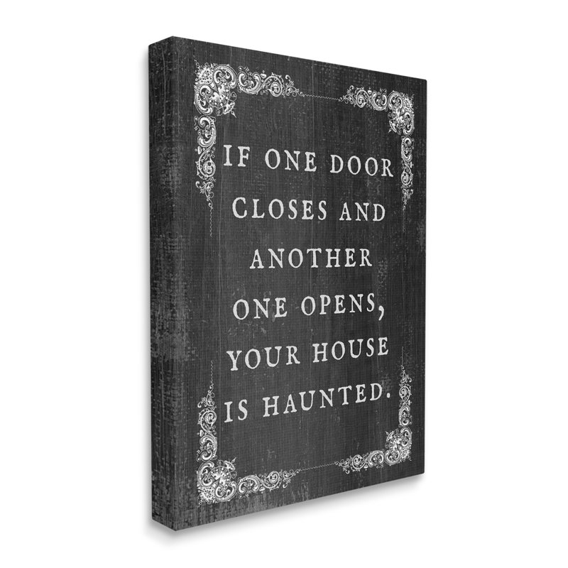 «Funny Haunted House», art mural sur toile par Lil 'Rue, H 48 po x l 36 po x P 1,5 po