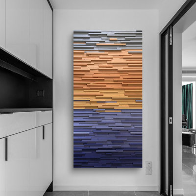 3D wooden block combination design for wall decor