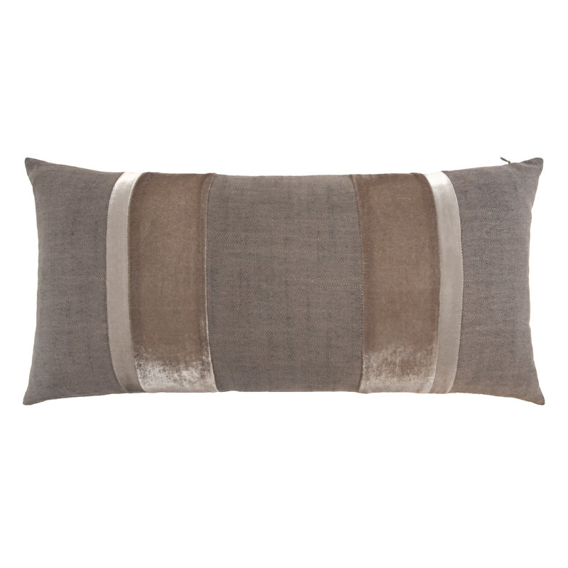 Stripe Lumbar Pillow Cover & Insert, Coyote, 12" x 24"