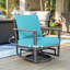 Fauteuils à bascule pivotants en aluminium pour 2 personnes avec coussins-854206451
