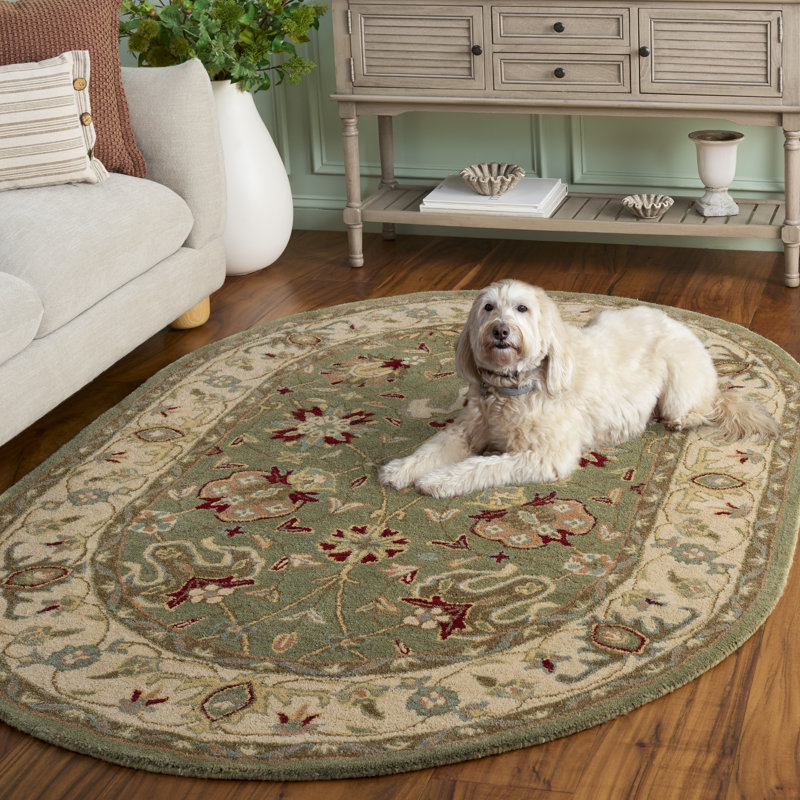 Dunbar Hand Tufted Wool Oriental Rug, Oval 7'6" x 9'6"