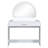 39" Makeup Vanity Table With Mirror Touch Screen Lighted Mirror, Dressing Table With Drawer For Bedroom