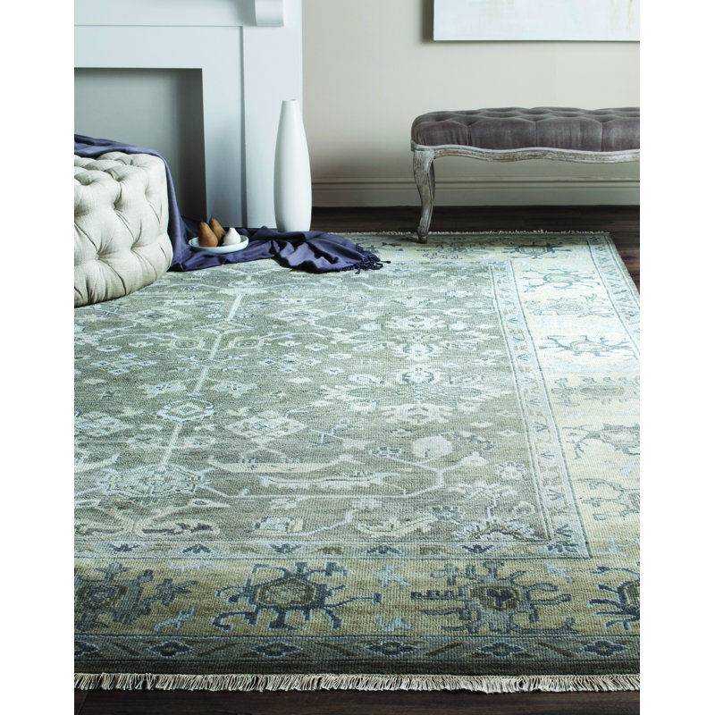 Oushak Hand Knotted Wool Oriental Rug, Runner 3' x 10'
