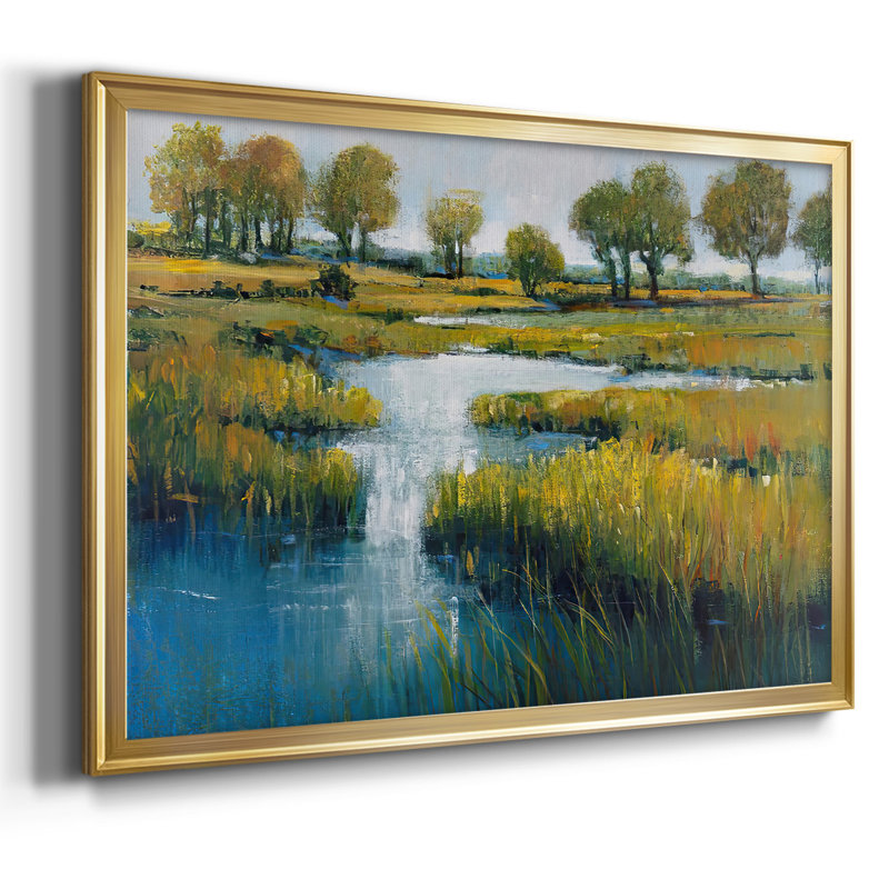 Marshland View III, reproduction d'art sur toile, Or, H 14 po x l 20 po x P 1,5 po