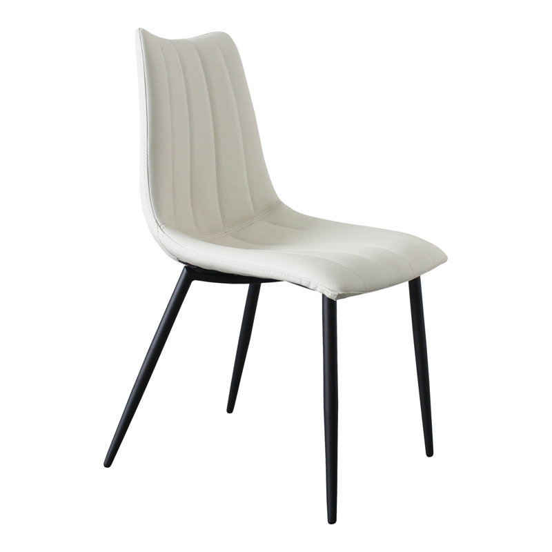 Finnigan Upholstered Dining Chair, White Faux Leather