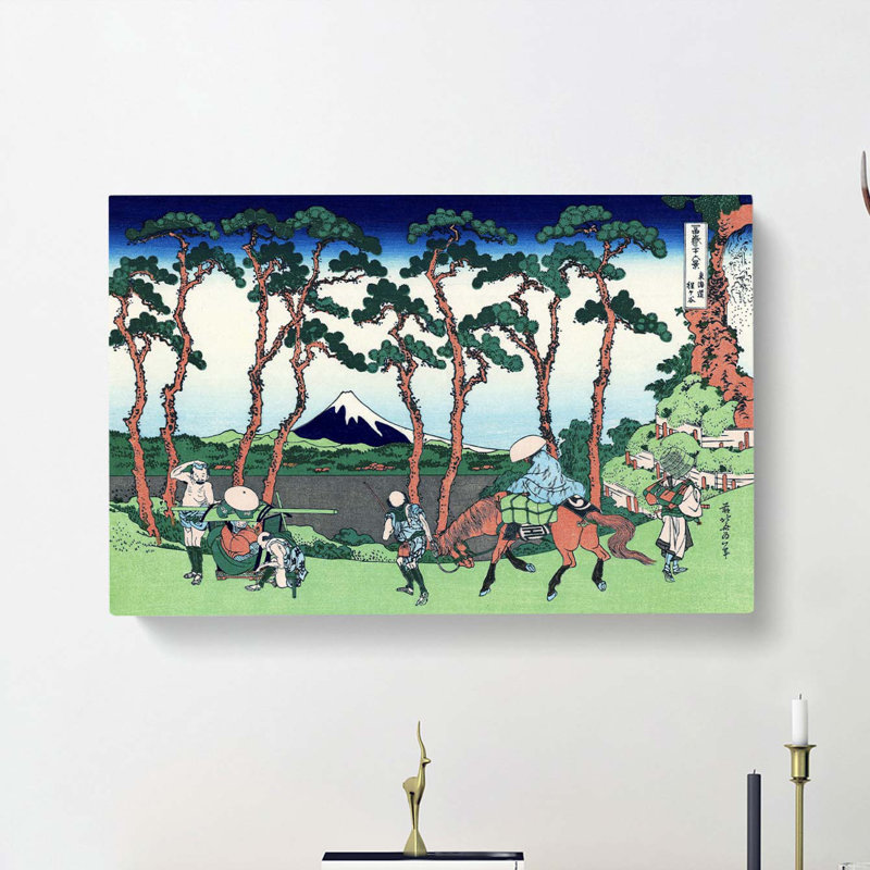 Hodogaya on the Tokaido Road by Katsushika Hokusai - Wrapped Canvas, 40cm H x 60cm W x 3cm D