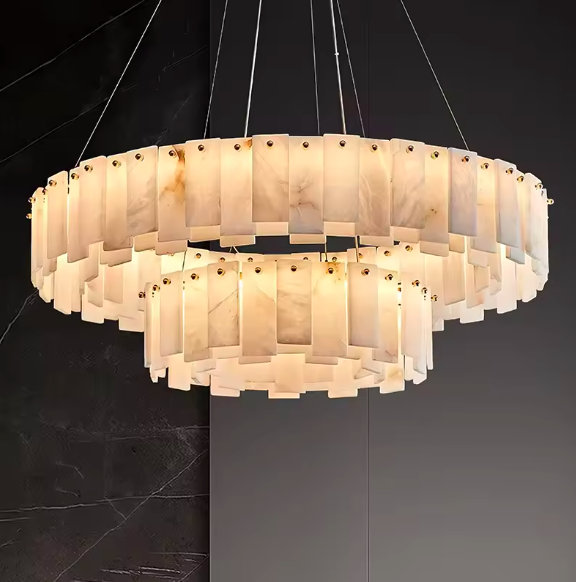 1 - Light Chandelier, 11" H x 39.4" W x 39.4" D