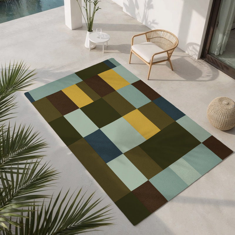 Tapis intérieur et extérieur Modular Meadow, Rectangle 1 pi 6 po x 2 pi 6 po