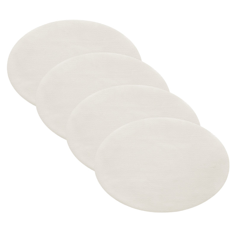 Napperon réversible ovale en similicuir manufacturé Rock, Blanc