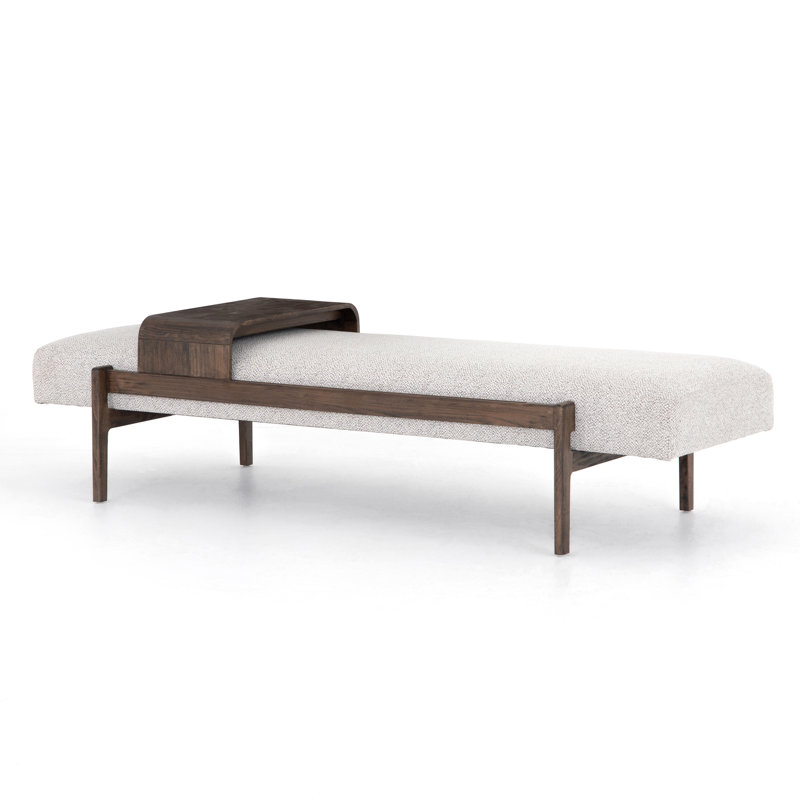 Fawkes Upholstered Bench, Brunswick Pebble, Vintage Sienna