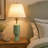 Handcrafted Eterna Bone Inlay Green Decorative Lamp Base
