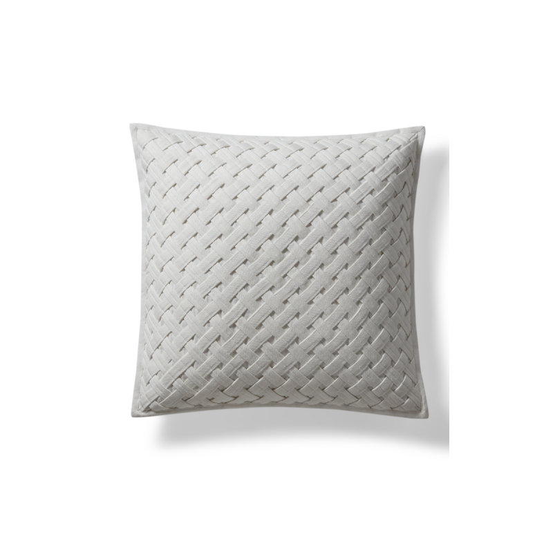 Suffield Lattice Throw Pillow In White, White