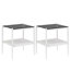 Table basse et tables de bout, ensemble de 3, table en verre trempé avec panneau de fibres à densité moyenne, tables modernes pour le salon-519141176-519141187