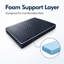 Matelas simple en mousse imperméable haute densité de 6 pouces, tissu respirant matelassé à losanges bleu marine