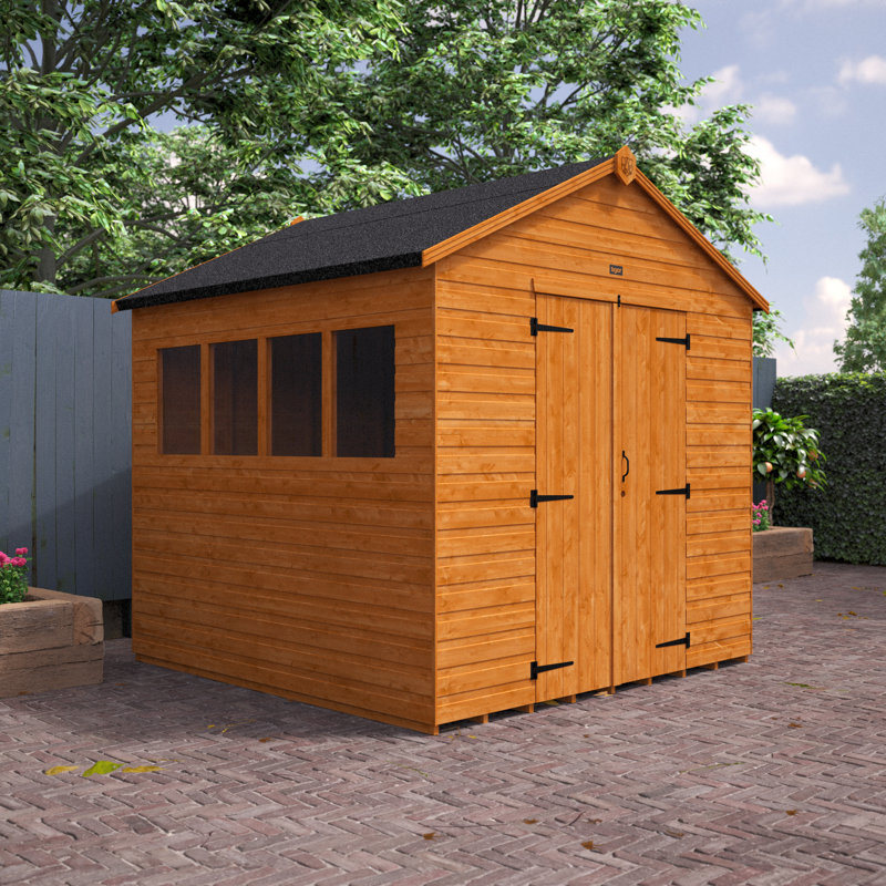 Tiger Tongue and Groove Apex Wooden Shed, 254cm H x 234cm W x 234cm D