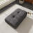 Kay Crumley Upholstered Modern Linen Fabric Ottoman-313276763
