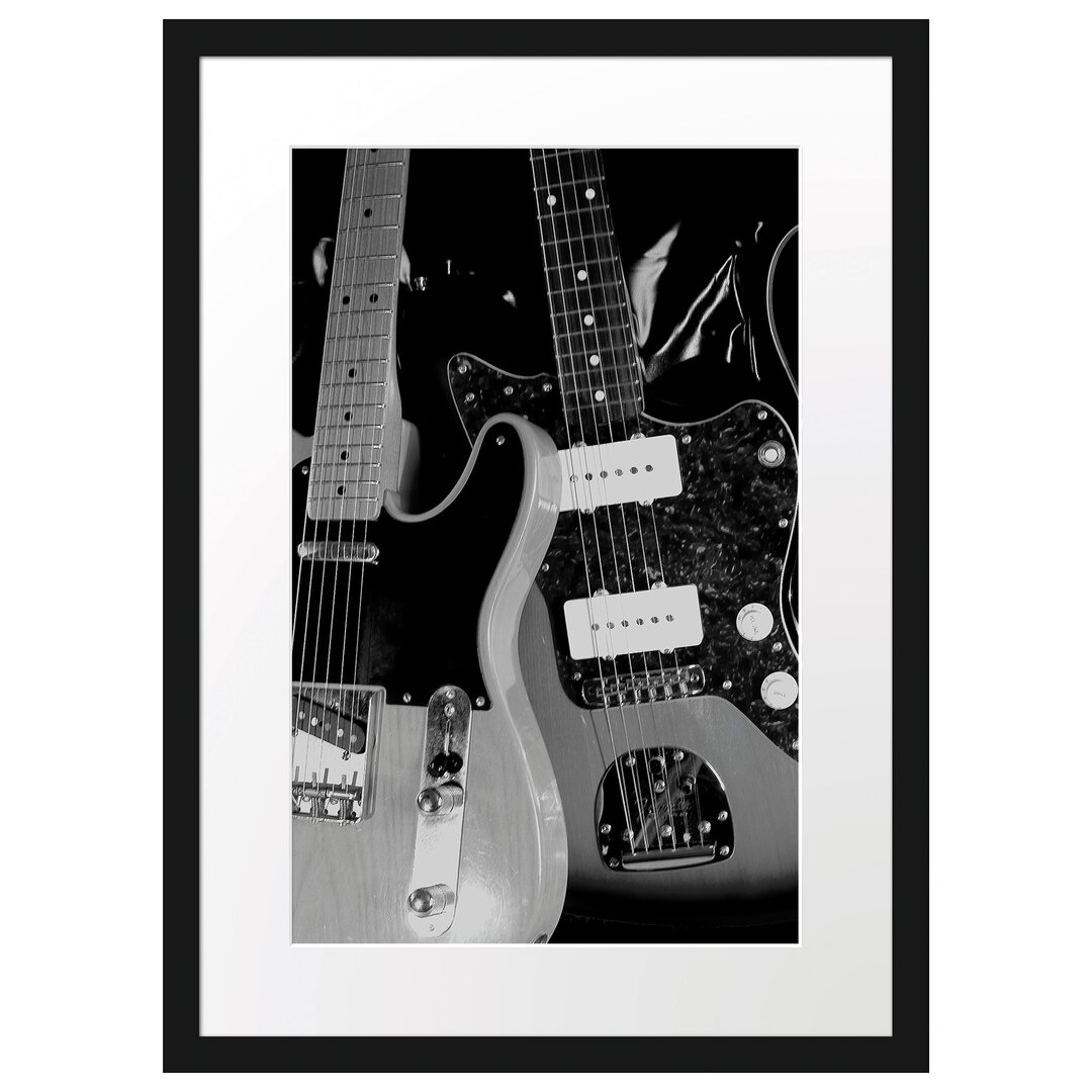 E-Gitarre Gerahmter Fotokunstdruck Poster