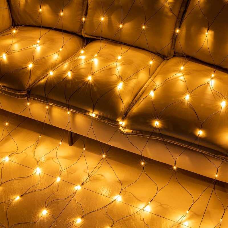 200 LED 9.8 FT x 6.6 FT Fairy String Light, Warm White
